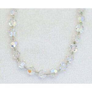 Vintage Diamond Rhinestone Choker Necklace 15 Inch by Hobe - J1